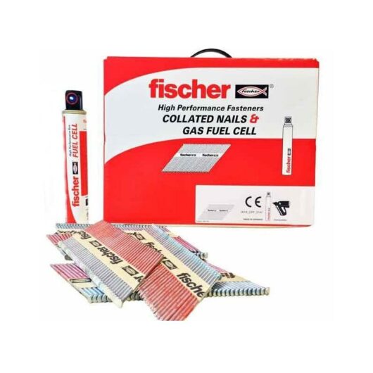 51 x 2.8 Ring Stainless Steel Nails With Gas Qty 1100 - Fischer