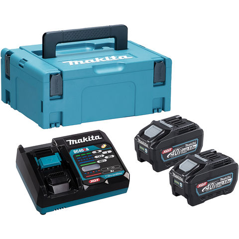 Makita XGT Makita 191V42-8 XGT Power Source Kit wtth 2 x 5Ah batteries, Charger & Makpac case