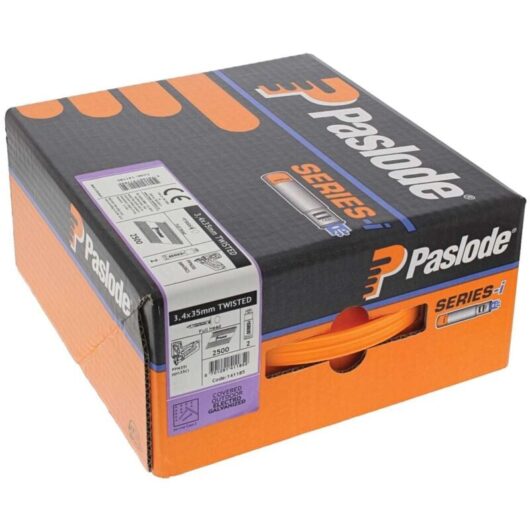 Paslode 35mm x 3.4mm Twisted Electro Galvanised Nails For PPN35Ci Pack Of 2500