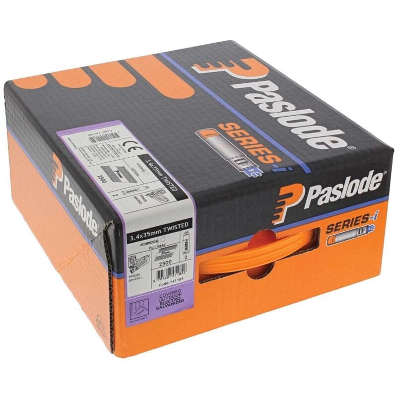 Paslode 35mm x 3.4mm Twisted Electro Galvanised Nails For PPN35Ci Pack Of 2500