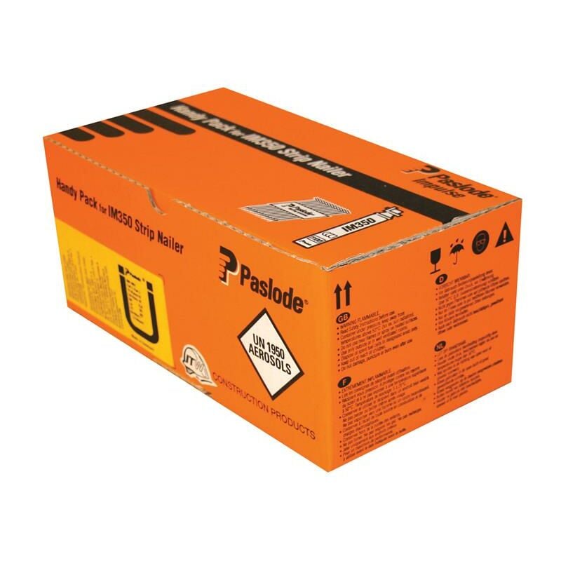 Paslode - 2.8 x 63mm 350 Ring Nails Stainless Steel Finish Box of 1100 + 1 Fuel Cell PAS141261
