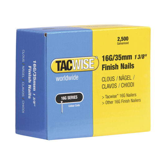 Tacwise - 0294 16G 32mm Finish Nails Galvanised 2500 Pack DBN600ZJ DFN50V GFN64V