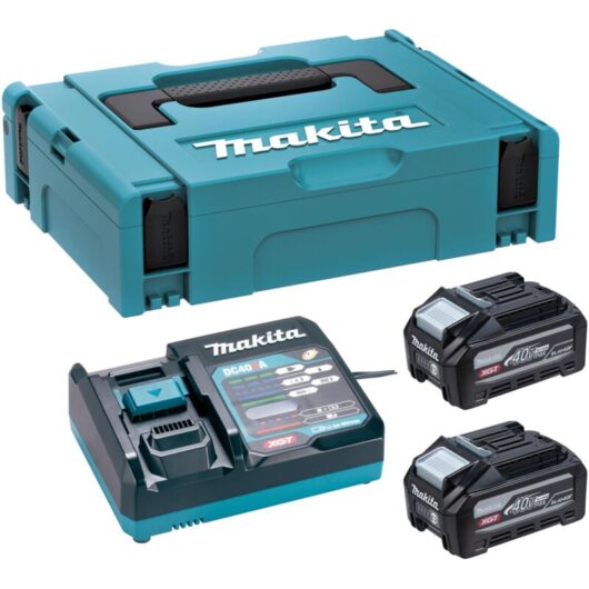Makita 1911C9-1 40v Max Power Source Kit - 2 x BL4040F 4.0ah Batteries, Charger and Makpac Case