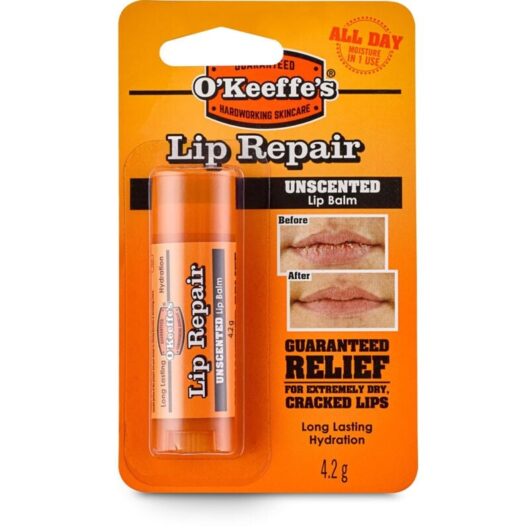 Gorilla Glue 7544001 O'Keeffe's Lip Repair Lip Balm Unscented 4.2g grgoklru
