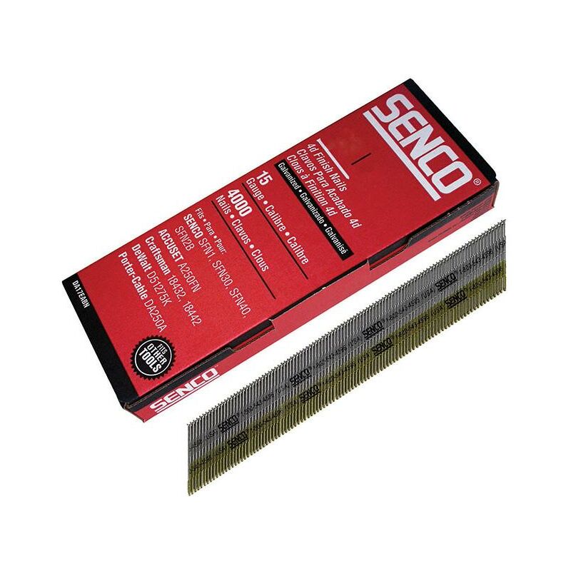 Senco - Chisel Smooth Brad Nails Galvanised 15G x 44mm (Pack 4000) SENDA19EAB
